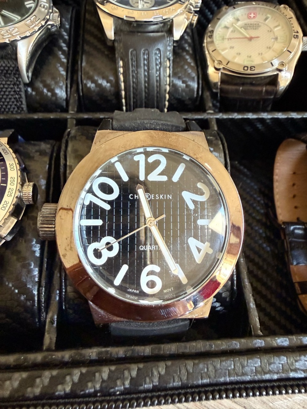 CHERESKIN Oversized Black Dial Watch